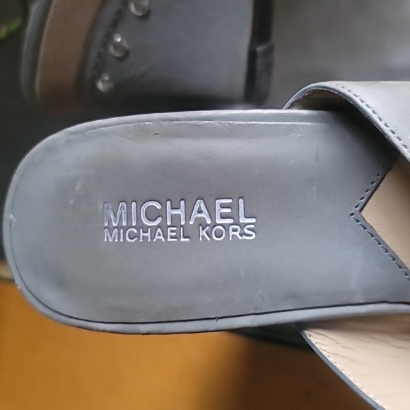 Michael Kors Leather Stud Wedges - Picture 8 of 11